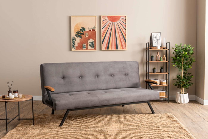 Atelier Del Sofa Zven - Sofá-Cama de 3 Plazas Gris Atelier Del Sofa Zven - Sofá-Cama de 3 Plazas Gris